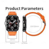 ieftine Ceasuri Smart-Ceas inteligent HDT11Ultra, ecran tactil complet de 2,02&quot;, Bluetooth, apeluri, ceas inteligent pentru sport, lanternă, contor de pași, moduri multi-sport, mesaje push, compatibil cu Android și iOS