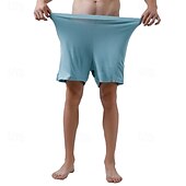 billiga Sov botten-Herr Vardagsklädsel Pyjamasshorts Slät Mode Klassisk Ledigt Hem Dagligen Säng Bomull Komfort Andningsfunktion Mjuk Shorts Elastisk midja Sommar Svart Rodnande Rosa