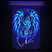 levne Tapiserie Blacklight-Ruth Thompson tapisérie pod černým světlem fosforeskující ve tmě glow party UV reaktivní trippy mlha závěsná tapisérie nástěnné umění mural pro obývací pokoj ložnici Dragonsword SEABLADE
