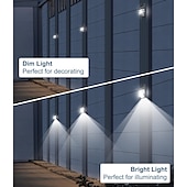 economico Applique per esterni-1 pz. Luci da parete per esterni, impermeabili, solari, in acciaio inox, con sensore umano, illuminazione intelligente per scale, balconi e recinzioni.