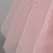 preiswerte Partykleider-Kleinkind Mädchen Partykleid Pailletten Kurzarm Hochzeit Party Netz Reißverschluss Knotenbinde Niedlich Prinzessin Polyester Knielang Paillettenkleid Partykleid Sommer Frühling Herbst 4-7 Jahre Wei