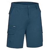economico Classico-Per uomo Pantaloncini cargo Shorts Pantaloncini Estivi Elastico in vita Multi-tasche Tasca con Patta Semplice Comodità Indossabile Lunghezza al ginocchio All&#039;aperto Sport Quotidiano Moda Casual Nero