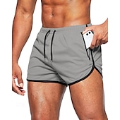 baratos shorts ativos masculinos-Homens calções atléticos Calção Shorts de Corrida Shorts de Academia Esporte Diário Secagem Rápida Alta elasticidade Confortável Bolsos Com Cordão Cintura elástica Tecido Curto Ginástica Casual