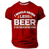お買い得  メンズおもしろTシャツ-男性用おもしろ飲酒Tシャツ &#039;少しでも酔わないためにビールを飲む量を減らすだろう&#039;ビール好きのためのショートスリーブグラフィックTシャツ