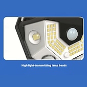 economico Applique per esterni-1 lampada da parete solare impermeabile per esterni con 58 LED, illuminazione per cortile, portico, garage, giardino, tre modalità di illuminazione intelligente con rilevamento del corpo umano, luci da parete su e giù