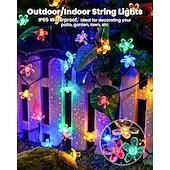 voordelige Zonne-lichtslingers-1 st. buitenzonne kersenbloesem lichtsnoer kampeertent binnenplaats tuin boom hek decoratieve verlichting bruiloft festival binnen en buiten decoratieve lichtsnoer