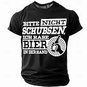 お買い得  メンズおもしろTシャツ-メンズ 面白い ビール グラフィック Tシャツ &quot;押さないでください、手にビールがあります&quot; 新奇なライフスタイルティー