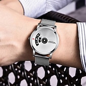 baratos Relógio Automático-Presente de relógio para homens relógio de luxo leve qualidade em aço inoxidável edição coreana relógio de moda à prova d'água