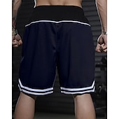 baratos Calções Estilo Casual-Homens calções atléticos Calção Shorts de basquete Bolsos Com Cordão Cintura elástica Riscas Conforto Respirável Curto Ao ar livre Esportes Clássico Casual Preto Vermelho
