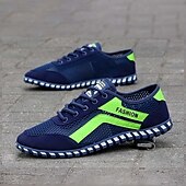 baratos Ténis para Homem-tênis masculinos azuis e verdes da moda com sola de alto desempenho - calçado esportivo e moderno para atividades ao ar livre, corrida e estilos de vida ativos