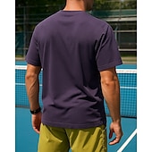 levne Pánská košile-US Open Pánské Slátanina Sportovní košile Tenisové tričko Krátké rukávy Ter Emen Odvod vlhkosti Prodyšné Tenis Golf Pickleball Fialová Šedá Oblečení na tenis
