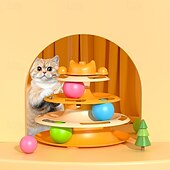 Недорогие Игрушки для кошек-Шарообразные Игрушка с перьями Интерактивная игрушка с Съемная Упражнение для домашних животных Выпускать давление Дрессировка домашних животных для Коты Котёнок В помещении На открытом воздухе