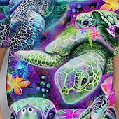 abordables Animales 3D de Chica-Camiseta de manga corta con estampado 3D de tortugas marinas de Sheena Pike para niña, ideal para verano y primavera, ideal para niñas de 4 a 12 años, cuello redondo, para exteriores, informal, para