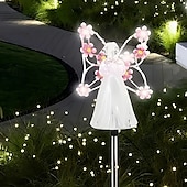 cheap Pathway Lights &amp; Lanterns-1/2 Pcs Solar Angel Lights Garden Pile Light LED Angel Solar Landscape Lawn Light for Cemetery Grave Memorial Gift Christmas Lawn Yard Walkway Landscape Decoration