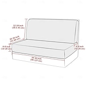 abordables Funda de sofá-Fundas de cojín elásticas para comedor de RV de 2 piezas, fundas de cojín de sofá en forma de T, fundas elásticas para asientos de caravana, protección de muebles de RV duradera y fácil de instalar