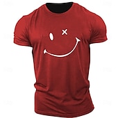 billiga Mäns grafiska t -shirt-Herr Grafiska tryck Abstrakt T-shirt Grafiska utslagsplatser 100 % bomull Kortärmad Grafisk Skjorta Heather Grey Svart Vit Bekväm t-shirt Utomhus Gata Modedesignerkläder