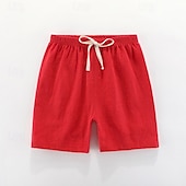 billiga Underdelar-Barn Pojkar Shorts Ensfärgat Mjukt Komfort Shorts Utomhus Grundläggande Svart Gul Vin Mid midja