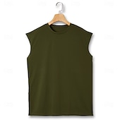 economico Canotte da palestra-Per uomo Maglietta Maglie traspiranti Manica Corta Girocollo Estate Semplice Sport Moda Leggero Vacanza Casuale Ferie Nero Bianco Rosso Maglietta Top per Uomo