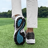 economico Scarpe da Golf da Uomo-scarpe da golf da uomo bianche e blu con tomaia in mesh traspirante: comfort e stabilità di alta qualità per gli appassionati di golf