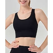 economico Camicia Donna-Per donna Reggiseno da tennis Senza Maniche Rete Traspirante Resistente agli urti Tennis Golf Corsa Il giro Tinta unita Nero Bianco Rosa Abbigliamento da tennis