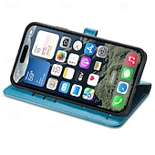お買い得  iPhone用ケース-電話 ケース 用途 Apple AirTag iPhone 16 Pro Max プラス iPhone 15 14 Pro Max Plus iPhone 14 13 12 Pro Max Plus ウォレットカードケース フリップカバー リストストラップ付き 耐衝撃 猫 犬 TPU PUレザー