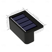 tanie Kinkiety zewnętrzne-4/8 sztuk lamp solarnych LED na ścianę zewnętrzną IP65 wodoodporna lampa ścienna do domu, ogrodu, schodów, ogrodzenia, basenu, ogrodu, oświetlenia dekoracyjnego