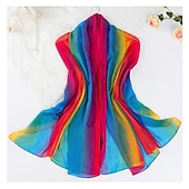 billige Regnbue Alt-Regnbue Stolthet skjerf Fritid Dame Unisex Voksne Pride-parade Festival Halloween Karneval Enkelt karnevalskostyme