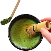 abordables Ustensiles et gadgets de cuisine-Ensemble de fouets à matcha, fouet japonais en bambou Chasen, cuillère à thé et cuillère à thé, ensemble chashaku, ensemble de fouets pour la cérémonie du thé vert