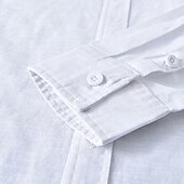 economico Camicie di lino-Per uomo Camicia Camicia di lino Camicia casual Camicia con Bottoni Camicia di cotone Semplice Vacanza Camicia hawaiana Nero Bianco Blu marino Beige Manica Lunga Nonno Primavera Autunno Abbigliamento