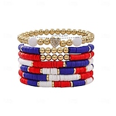 billige Kostymer for menn-USA Flagg armbånd Fritid Herre Dame Voksne Avslappet Festival Maskerade Uavhengighetsdag 4. juli Enkelt karnevalskostyme
