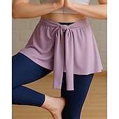 billiga Yoga shorts &amp; cyklister-Dam Yogakjol Asymetrisk fåll Kondition Byxor Svart Blå Ljuslila sporter Sportkläder Microelastisk