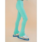 billiga Konståknings träningskläder-konståkningsjacka fleecejacka konståkningsbyxor dam flickor skridskoåkningsjacka tights topp svart röd lapptäcke tumhål spandex stretchig träning övning