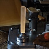 cheap Bedside Lamp-Candle Table Lamp Long Style USB Rechargeable Wireless Touch Lamp Desktop Decoration Atmosphere Night Light for Bedroom Silver