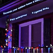 お買い得  ＬＥＤライトストリップ-7m ストリングライト 50 LED EL 5mm 1セット 取り付けブラケット 1セット RGB ホリデーライト ソーラー クリエイティブ 屋外 ソーラーパワー
