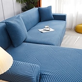 preiswerte Sofabezug-Stretch-Sofabezug, Schonbezug, Jacquard, elastisch, Sofagarnitur, Sessel, Loveseat, 4- oder 3-Sitzer, L-Form, grau, botanische Pflanzen, weich, strapazierfähig, waschbar