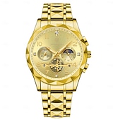 economico Orologi al quarzo-Orologio cronografo di lusso da uomo – orologio da polso al quarzo in acciaio inossidabile impermeabile con quadrante luminoso e datario