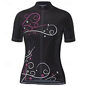 abordables Maillots pour femmes-Femmes Maillot de cyclisme Manche Courte Cyclisme T-shirt Maillot Top avec 3 poches arrière VTT Vélo tout terrain Cyclisme sur route Triathlon Respirant Séchage Rapide Évacuation de l&#039;Humidité Bandes