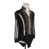 cheap Boys&amp;Men Figure Skating Costumes-Men's Boys Figure Skating Costumes High Elasticity Training Competition Skating Wear Classic Crystal / Rhinestone Long Sleeve Ice Skating Figure Skating