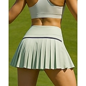 billiga Kvinnors kjolar och skorts-Dam Solid färg Avslappnad kjol Tenniskjolar med shorts Reflexband Bred midjeband Fuktabsorberande Andningsfunktion Tennis Pickleball Löpning Vit Rosa Blå Tenniskläder