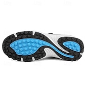 economico Scarpe da Golf da Uomo-scarpe da golf da uomo bianche e blu con tomaia in mesh traspirante: comfort e stabilità di alta qualità per gli appassionati di golf