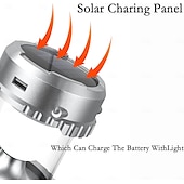 halpa Taskulamput ja leirintävalot-1kpl 5 W Aurinkopaneeli LED-valot Aurikoladattava Lämmin keltainen 5 V 1 LED-helmet