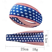 preiswerte Haarstyling-Zubehör-Stirnbänder mit amerikanischer Flagge für Männer, patriotisches gedrehtes Haarband in Rot, Weiß und Blau, dehnbares, sportliches Haar-Accessoire für den Unabhängigkeitstag der USA, den Gedenktag