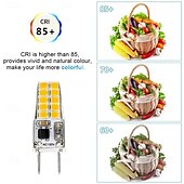 economico Luci LED bi-pin-Lampadine a LED G8 dimmerabili 120 V T4 JCD tipo bispina attacco G8, 3 W equivalenti a lampadine alogene da 20 W-25 W, bianco caldo, per luce sottopensile, luce sottobanco, 5 pezzi