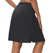 Χαμηλού Κόστους Γυναικείες φούστες και σορτς-Γυναικεία Μονόχρωμο Casual φούστα Φούστες τένις με σορτς Πλαϊνές τσέπες Γρήγορο Στέγνωμα Τέννις Γκολφ Pickleball Ελλειψη Σκούρο γκρι Μαύρο Λευκό Ρούχα τένις