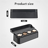 cheap Car Organizers-Car Coin Holder Organizer – Spring-Loaded Coin Storage Box for Penny, Nickel, Dime, Quarter – Compact Dashboard Change Holder for Cars, Trucks, SUVs