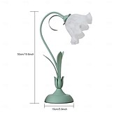 abordables lampe de chevet-Lanterne à fleurs moderne en verre soufflé, lampe de chevet, veilleuse, 4 modes de couleur, intensité variable, pour chambre à coucher, salon, culot E27