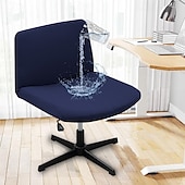 billiga Stolsöverdrag-armlös stol överdrag 100 % vattentät armlös kontorsbord stolsöverdrag stickad jacquard modern fåfänga stolsöverdrag bred sits korsad stolsöverdrag mitt bak accent stolöverdrag