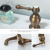 economico Rubinetti per lavandino bagno-Rubinetto per lavabo - Classico / Ampia diffusione Ottone Antico / Nichel spazzolato Rubinetto a tre fori Due maniglie tre foriBath Taps