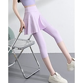 economico Gonne e Skorts da Donna-Per donna Tinta unita Gonna casual Gonna da tennis con leggings Tasche Laterali Asciugatura Rapida Tennis Golf Pickleball Pantaloni Nero Bianco Blu Spandex Abbigliamento da tennis