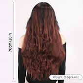 voordelige Synthetische trendy pruiken-synthetische pruik golvend krullend weef gelaagd kapsel met pony pruik 28 inch a1 synthetisch haar dames klassiek